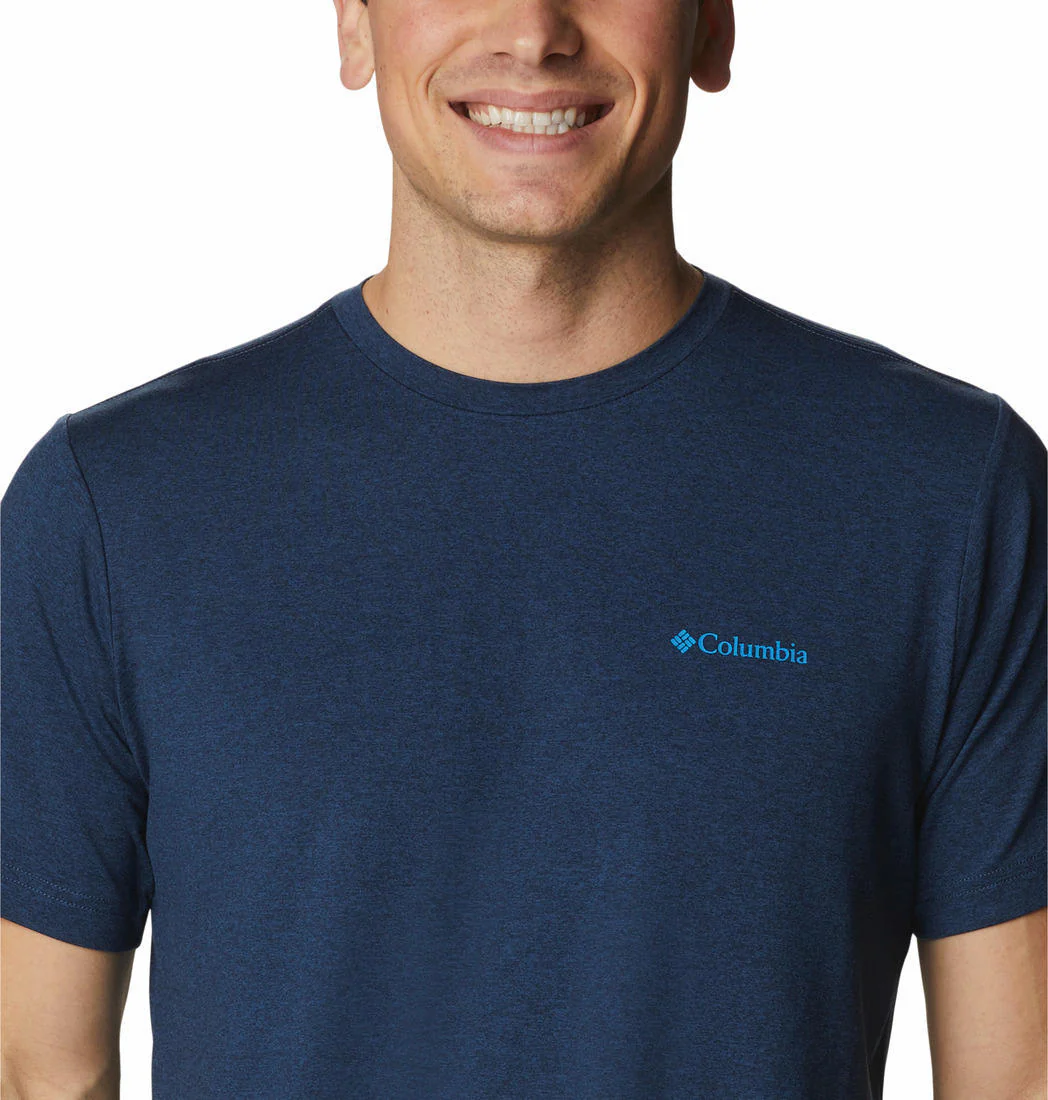 Columbia Men Blue Tech Trail Graphic Tee (Sun Protection) - Image 5