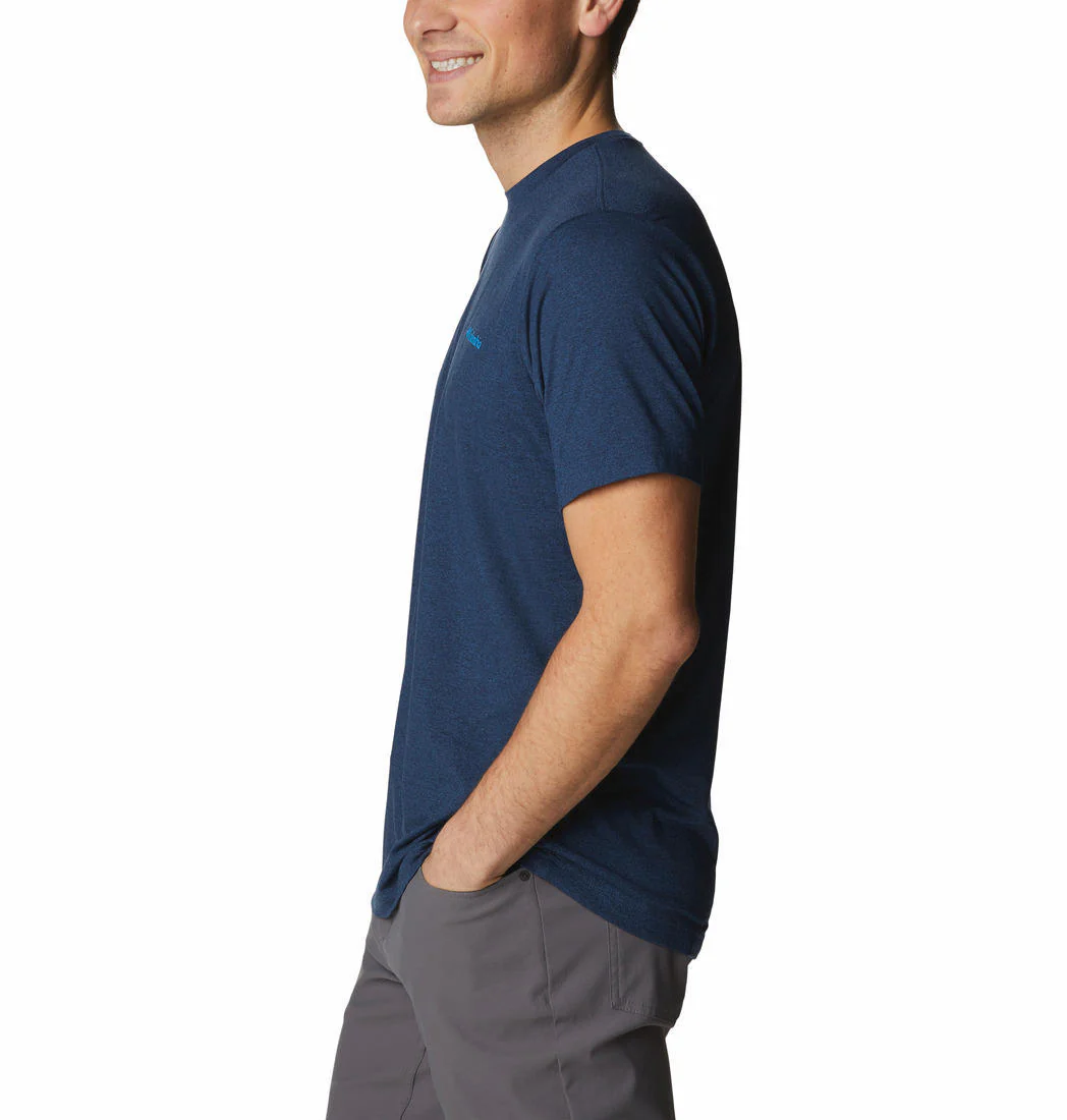 Columbia Men Blue Tech Trail Graphic Tee (Sun Protection) - Image 6