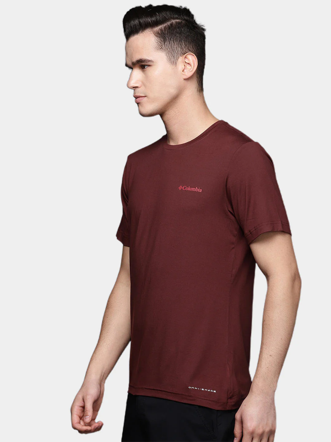 Columbia Men Maroon Tech Trail Graphic Tee (Sun Protection) - Image 7