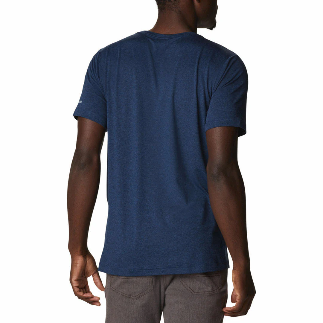 Columbia Men Blue Tech Trail Graphic Tee (Sun Protection) - Image 2
