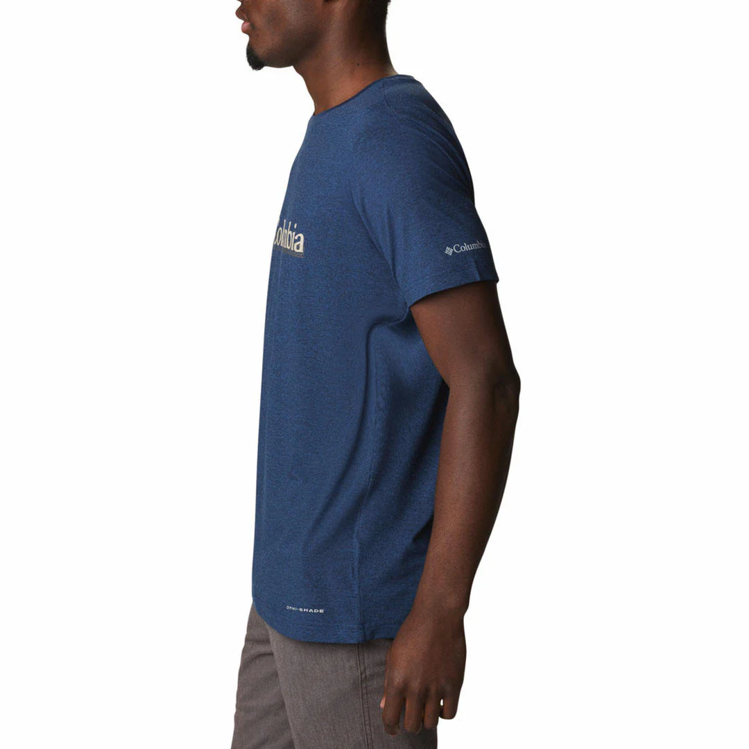 Columbia Men Blue Tech Trail Graphic Tee (Sun Protection) - Image 4