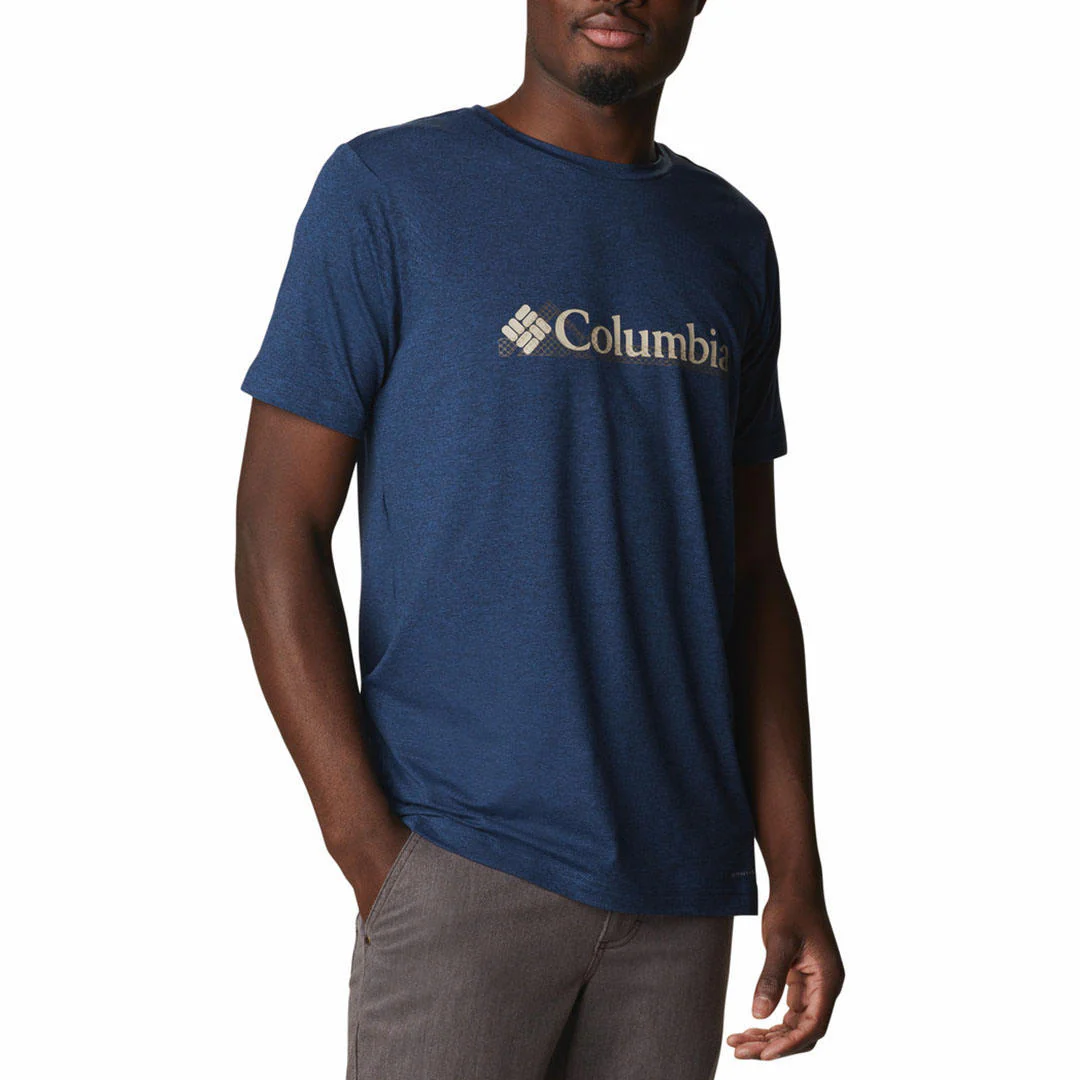 Columbia Men Blue Tech Trail Graphic Tee (Sun Protection) - Image 5