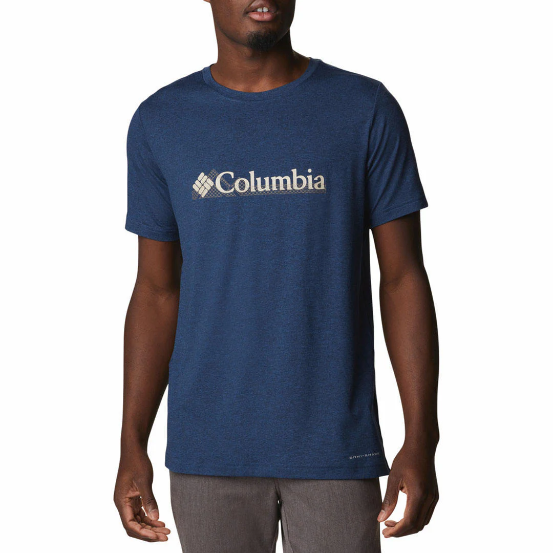 Columbia Men Blue Tech Trail Graphic Tee (Sun Protection) - Image 6
