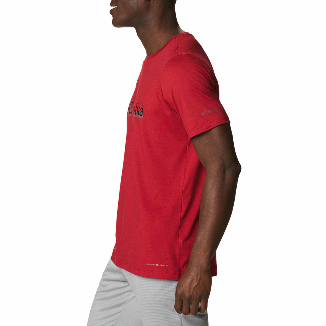 Columbia Men Red Tech Trail Graphic Tee (Sun Protection) - Image 10