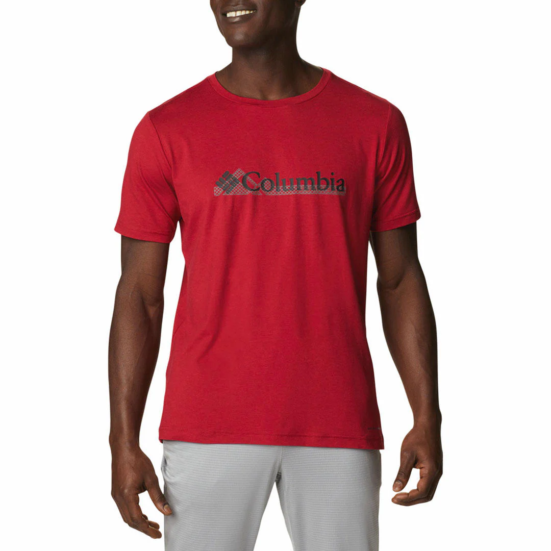 Columbia Men Red Tech Trail Graphic Tee (Sun Protection) - Image 11