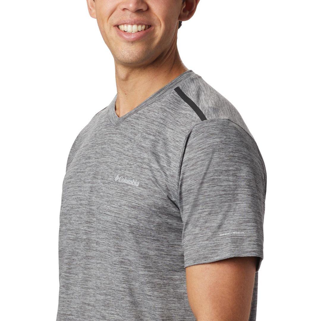 Columbia Men Grey Tech Trail II V Neck (Sun Protection) - Image 2