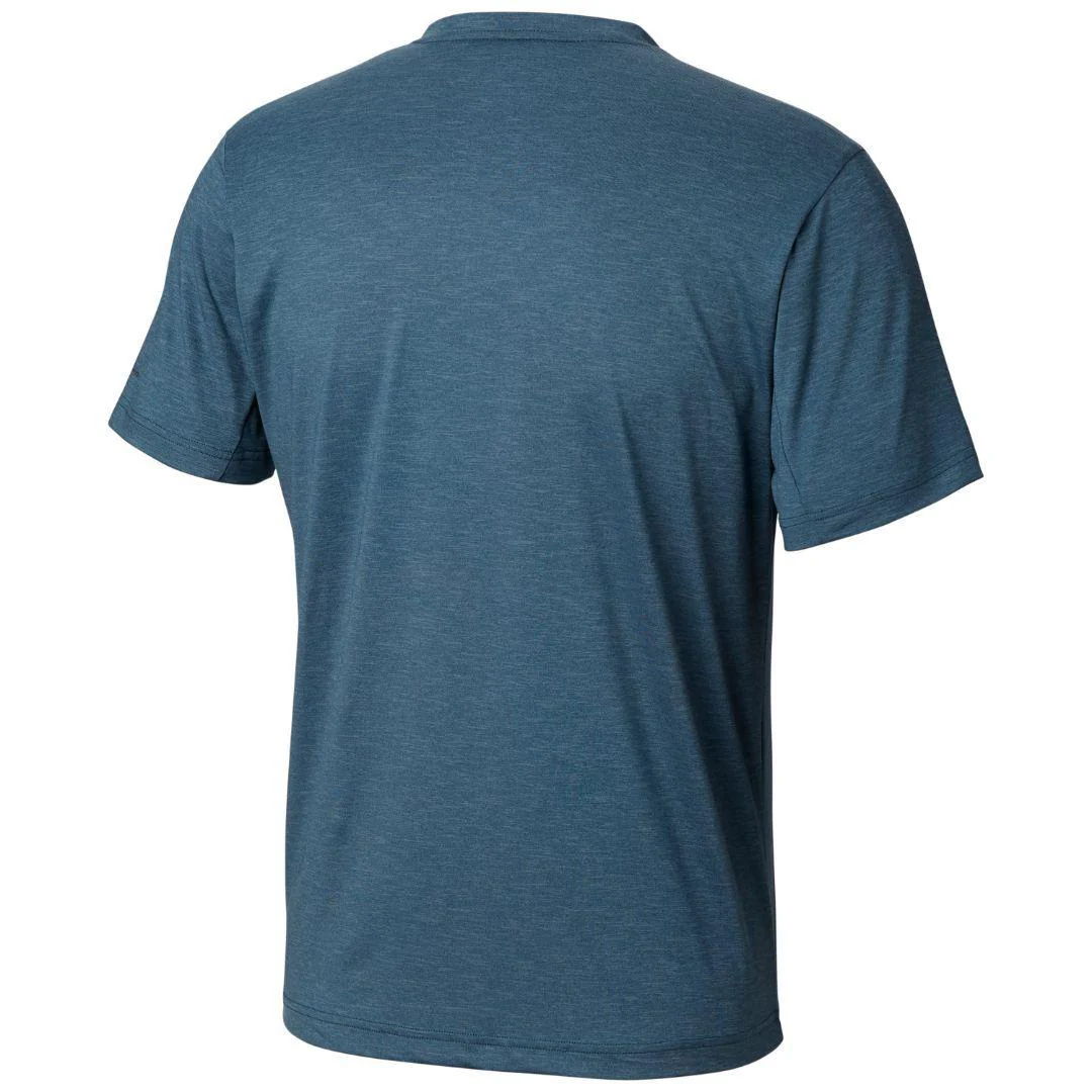 Columbia Men Blue Tech Trail II V Neck (Sun Protection) - Image 2