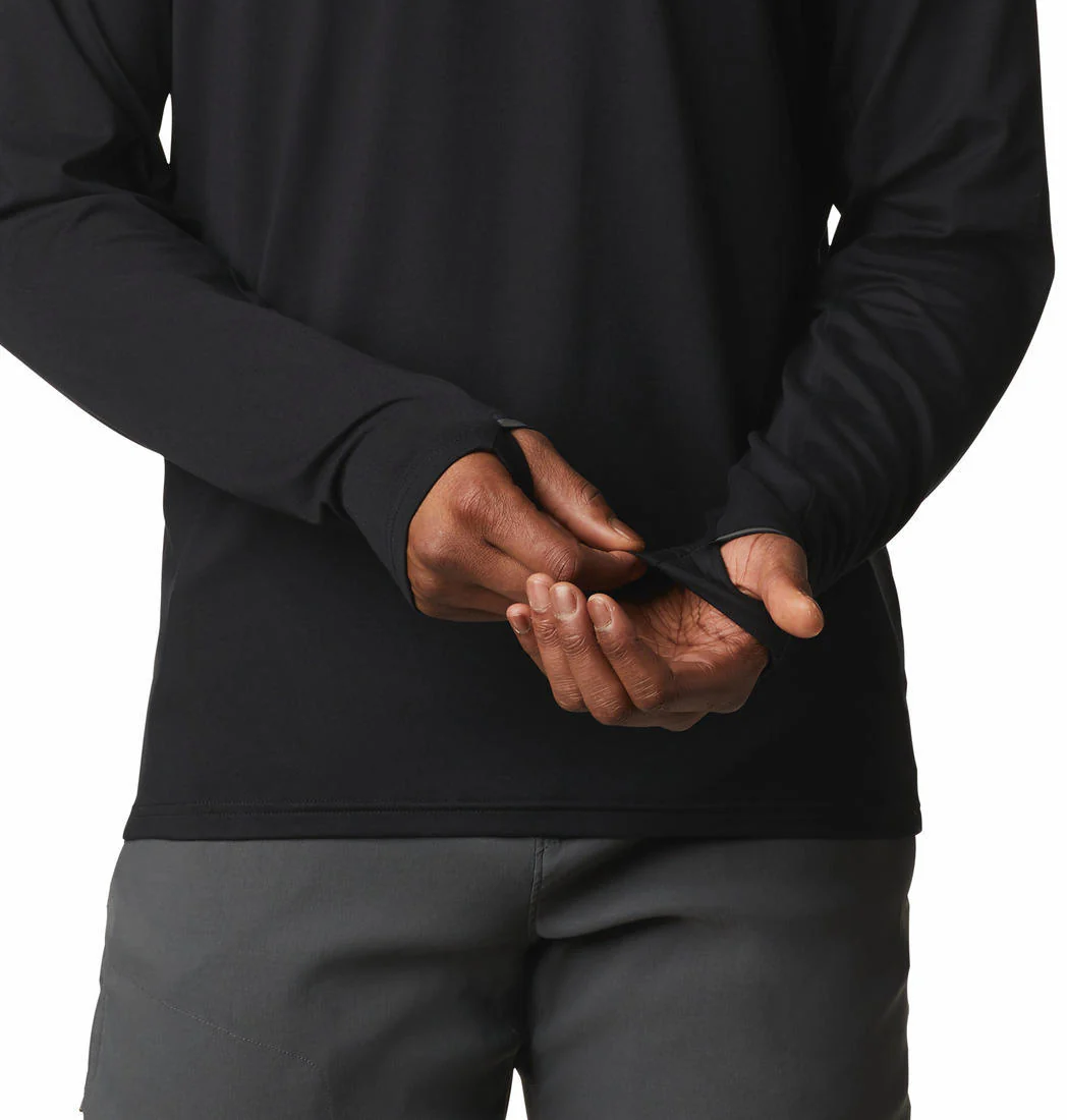 Columbia Men Black Tech Trail Long Sleeve Crew II (Sun Protection) - Image 4