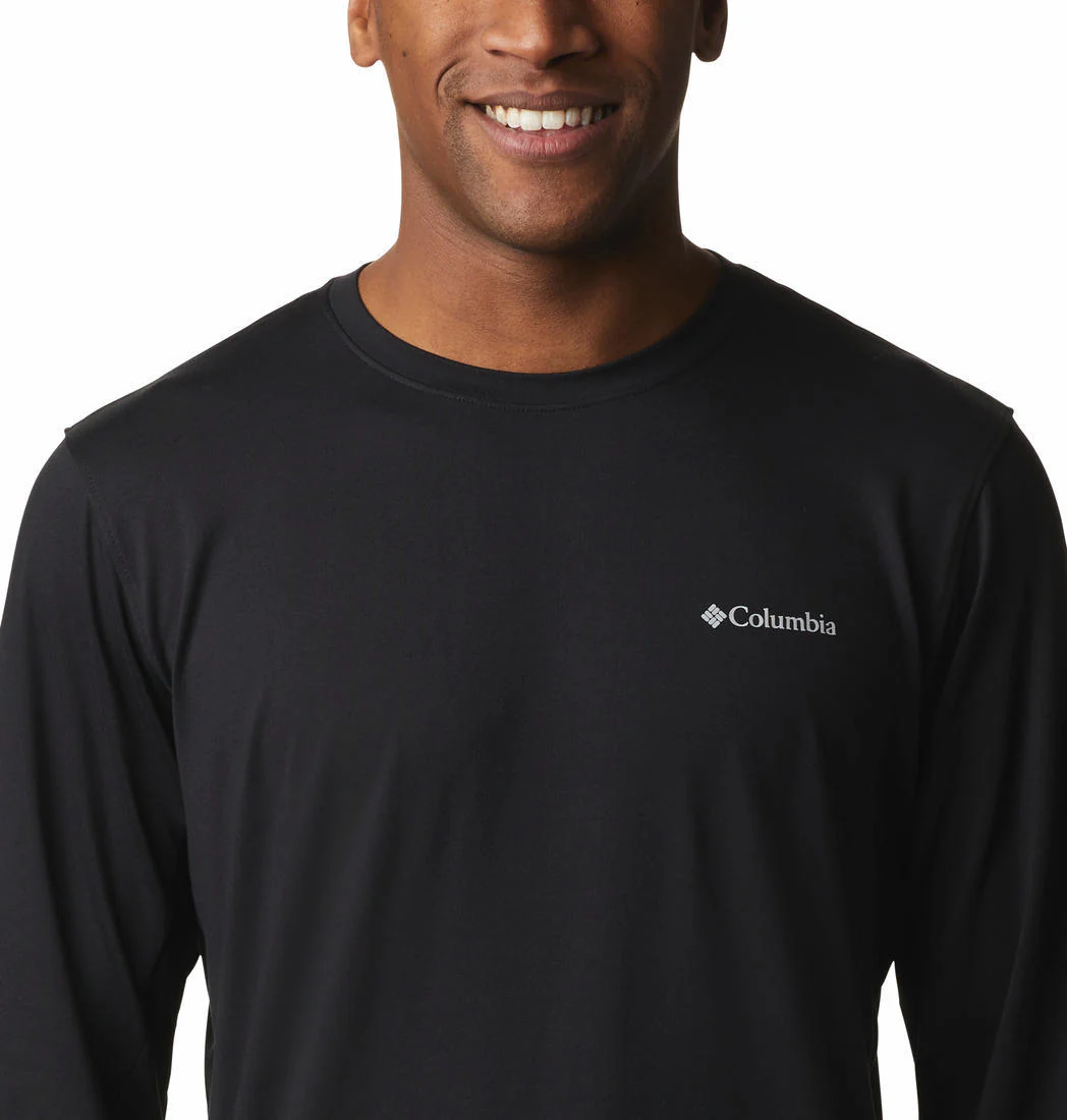 Columbia Men Black Tech Trail Long Sleeve Crew II (Sun Protection) - Image 5