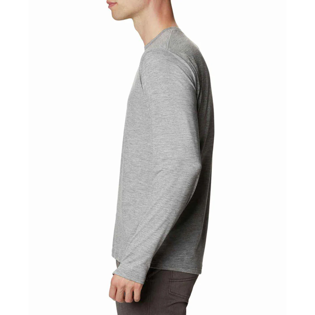 Columbia Men Grey Tech Trail Long Sleeve Crew II - Image 2