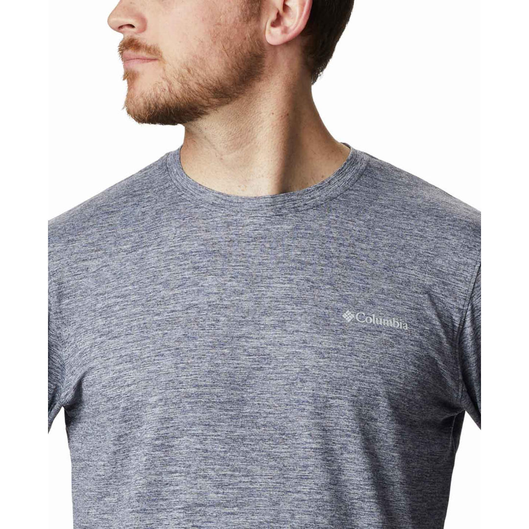 Columbia Men Blue Tech Trail Long Sleeve Crew II - Image 4