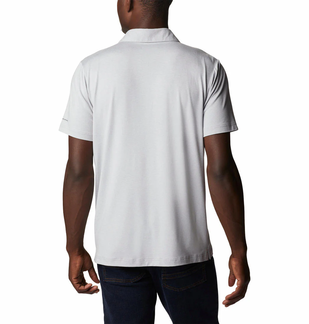 Columbia Men Grey Tech Trail Novelty Polo (Sun Protection) - Image 4