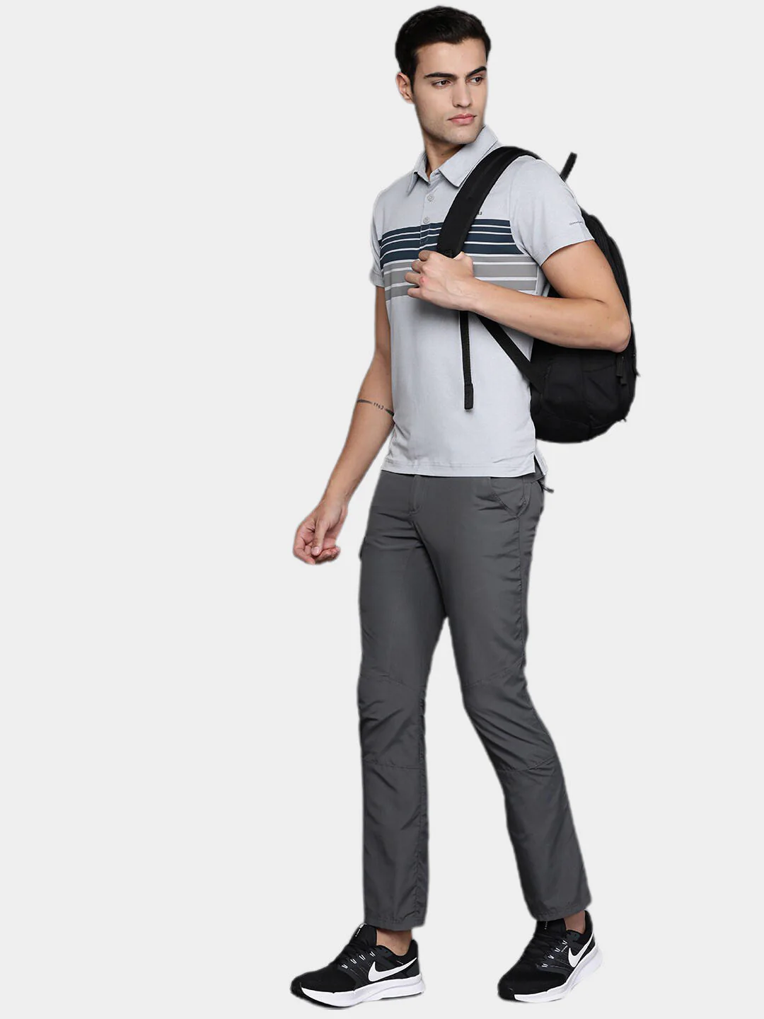 Columbia Men Grey Tech Trail Novelty Polo (Sun Protection) - Image 8
