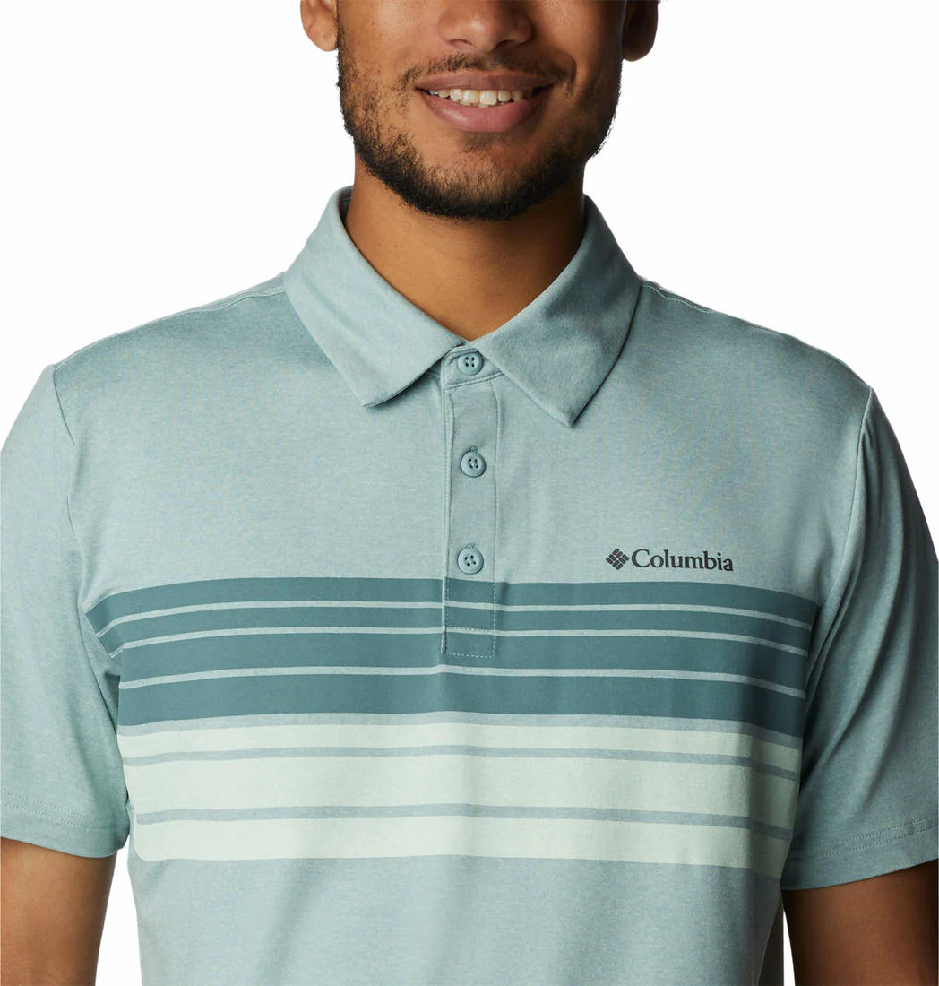 Columbia Men Green Tech Trail Novelty Polo (Sun Protection) - Image 2