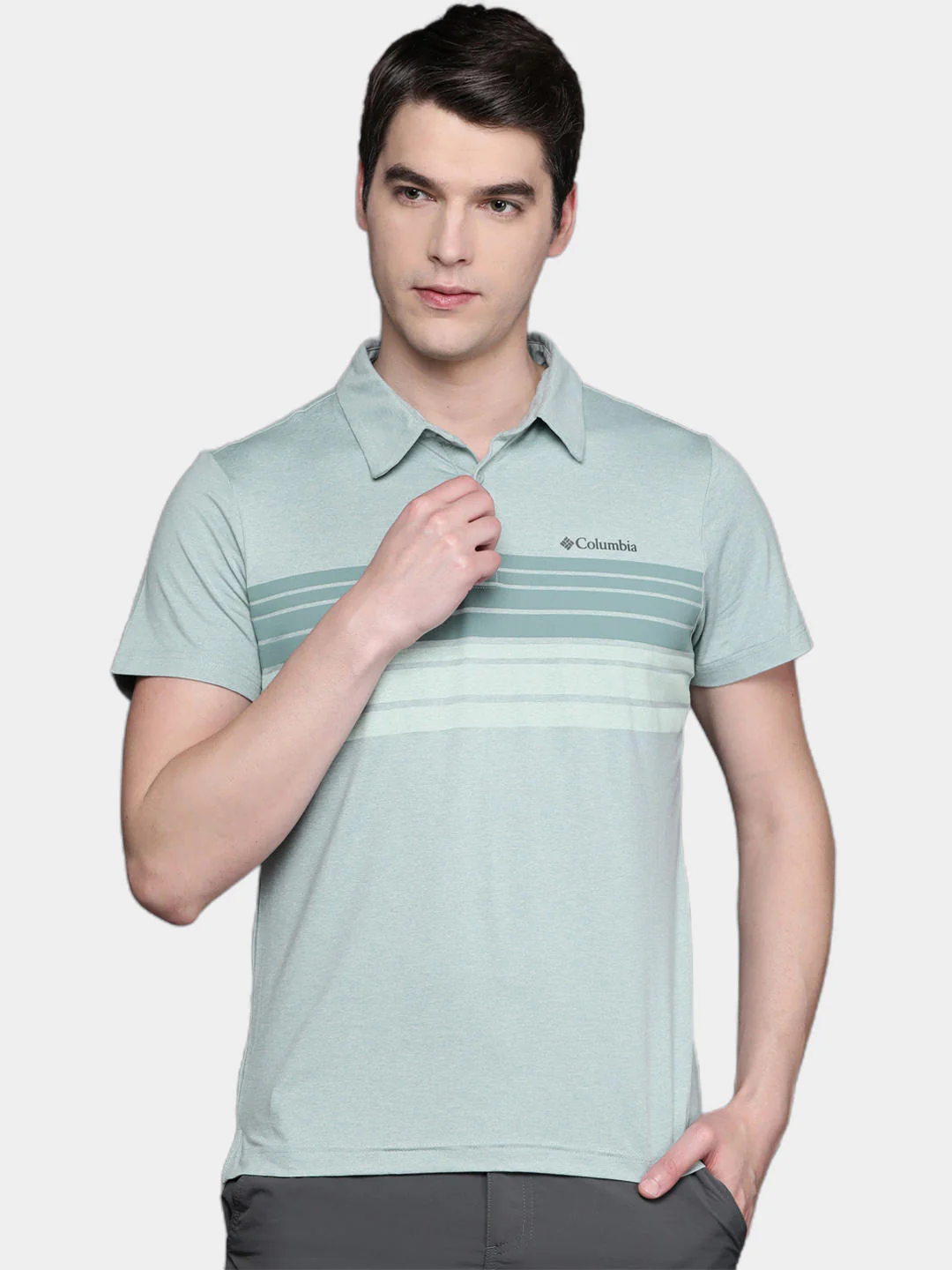 Columbia Men Green Tech Trail Novelty Polo (Sun Protection) - Image 6