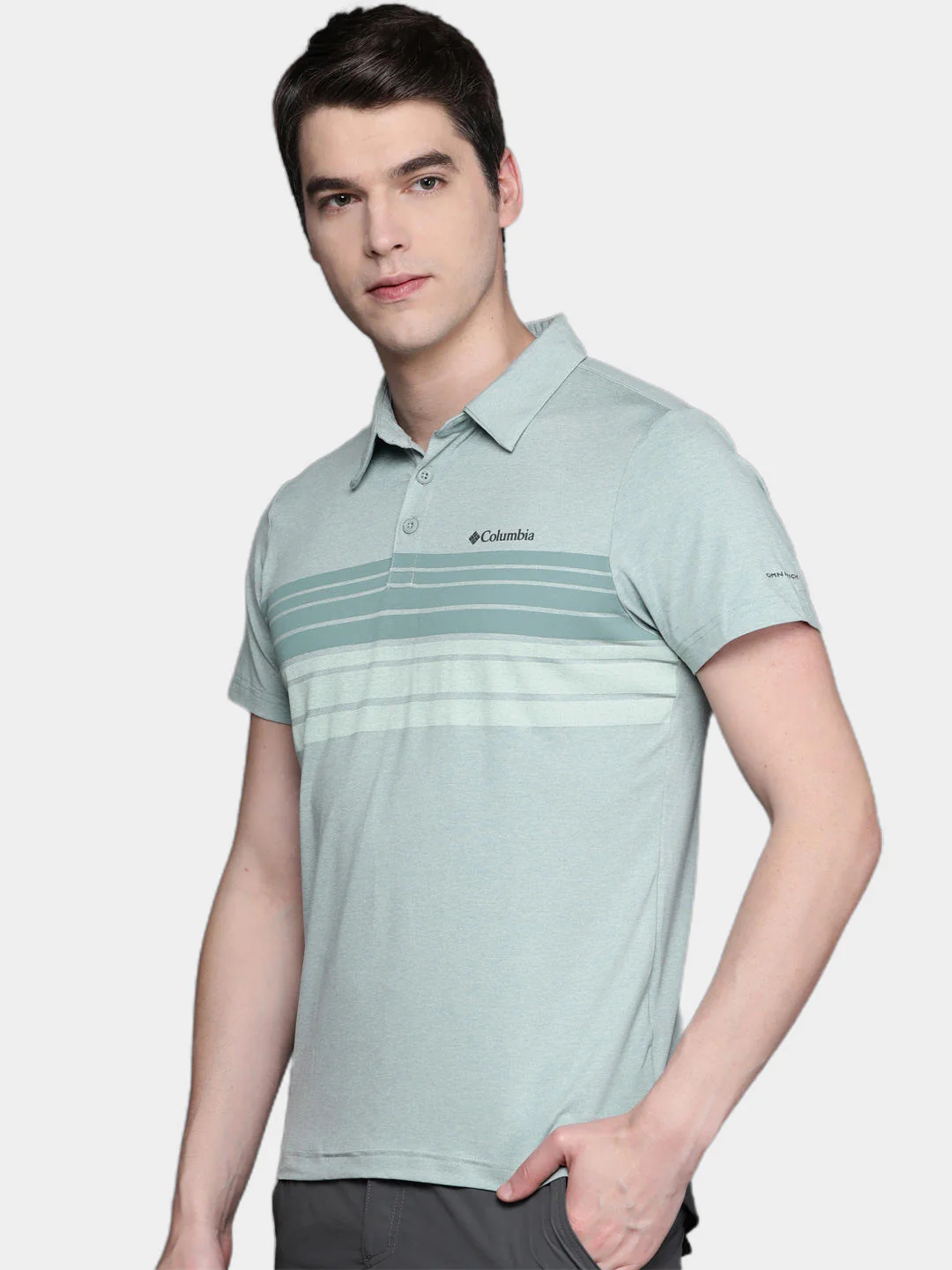 Columbia Men Green Tech Trail Novelty Polo (Sun Protection) - Image 7