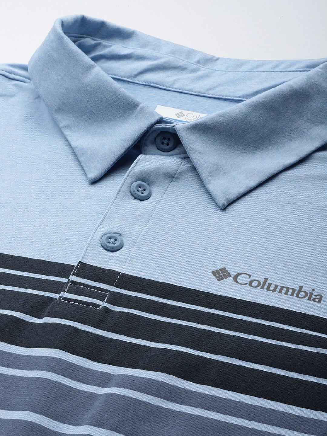 Columbia Men Blue Tech Trail Novelty Polo (Sun Protection) - Image 5