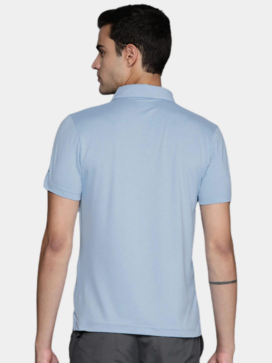 Columbia Men Blue Tech Trail Novelty Polo (Sun Protection) - Image 9