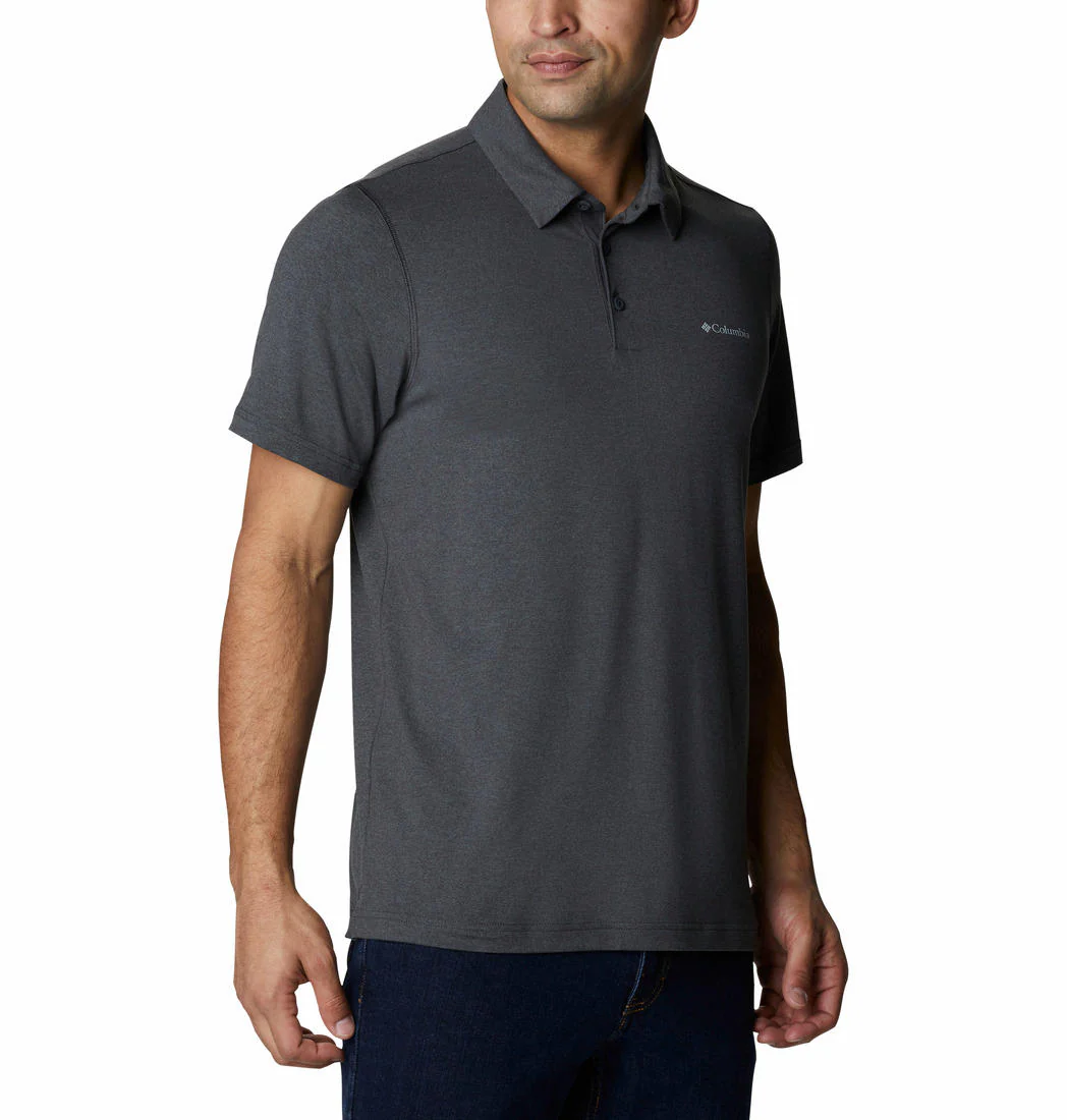 Columbia Men Black Tech Trail Polo (Sun Protection) - Image 2