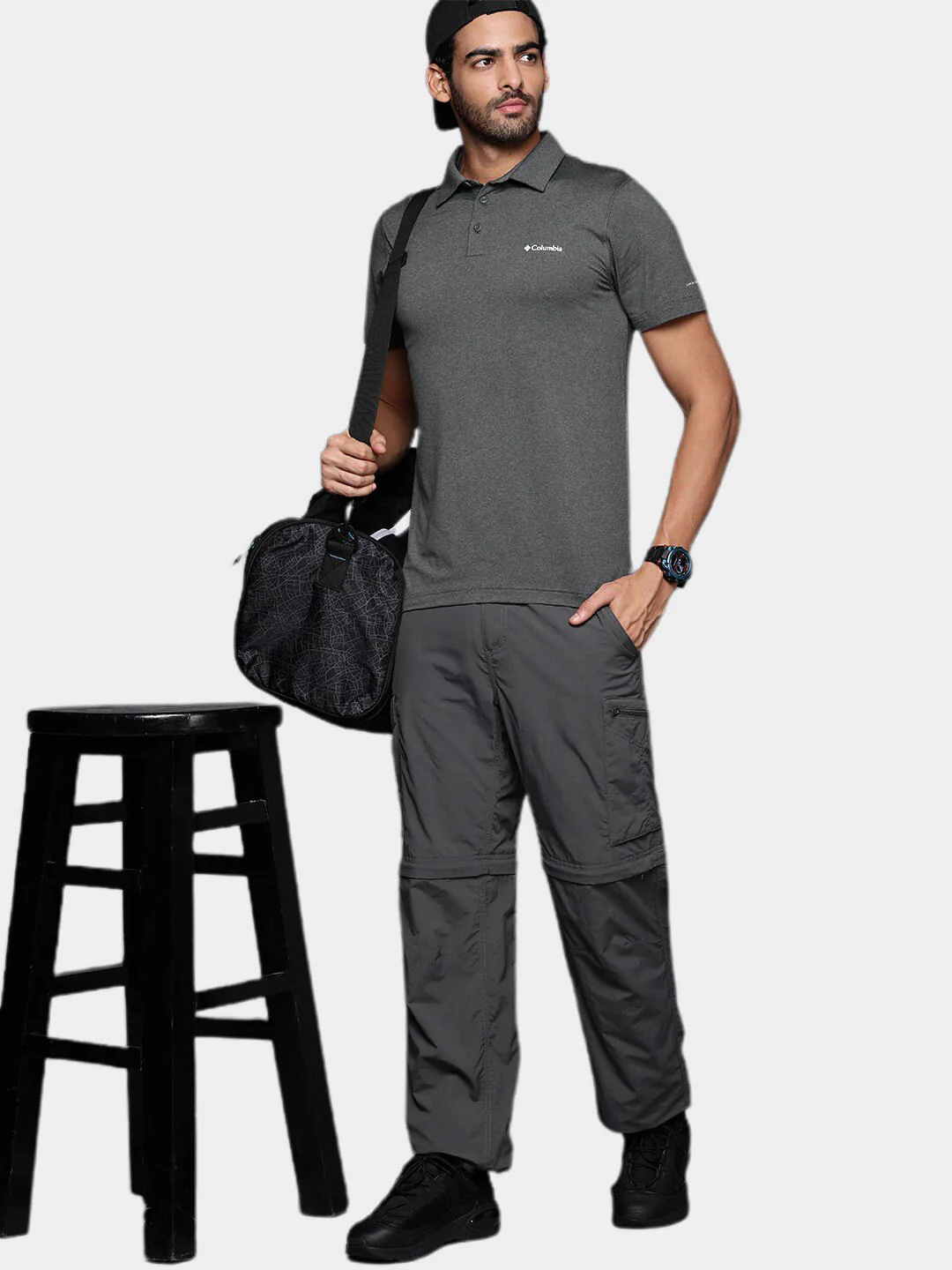 Columbia Men Black Tech Trail Polo (Sun Protection) - Image 7