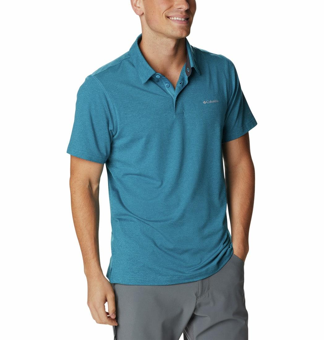 Columbia Men Blue Tech Trail Polo (Sun Protection) - Image 4