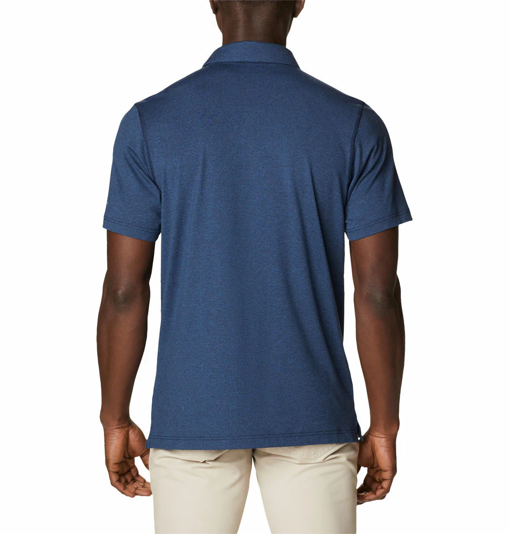 Columbia Men Blue Tech Trail Polo (Sun Protection) - Image 5
