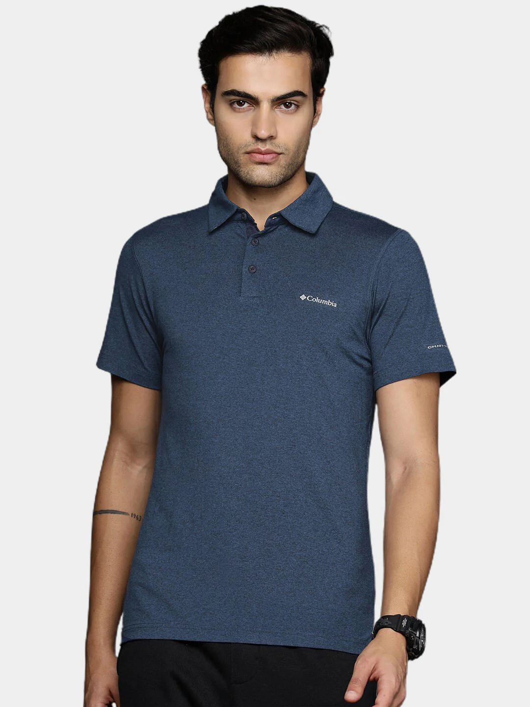 Columbia Men Blue Tech Trail Polo (Sun Protection) - Image 8