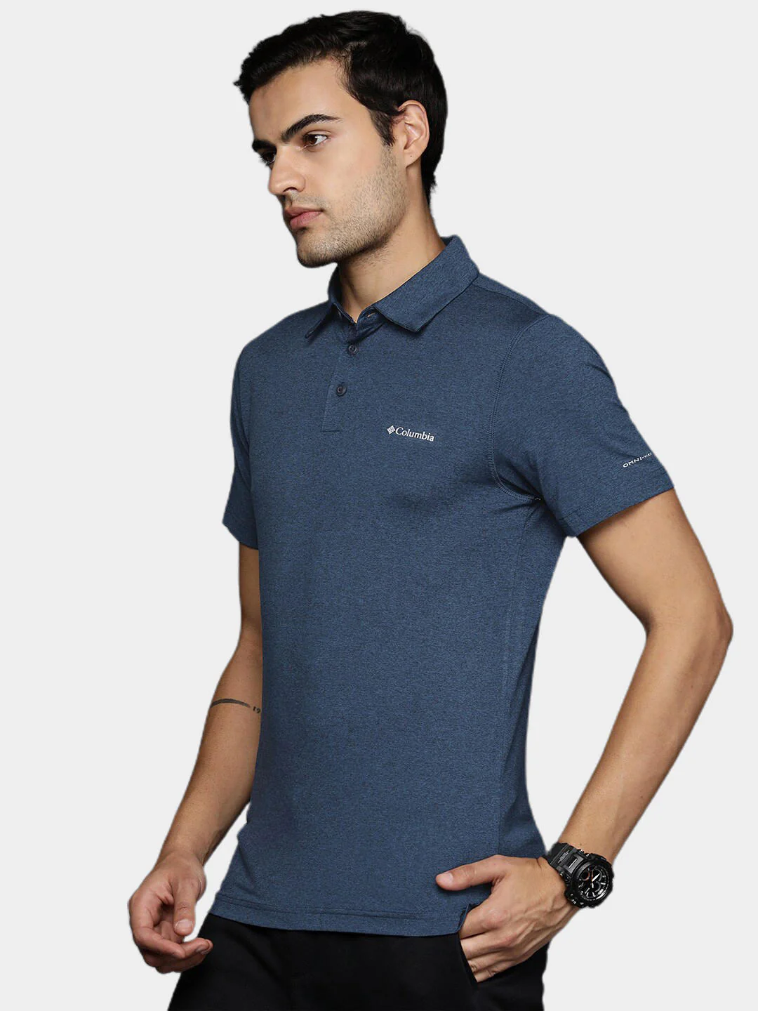 Columbia Men Blue Tech Trail Polo (Sun Protection) - Image 9