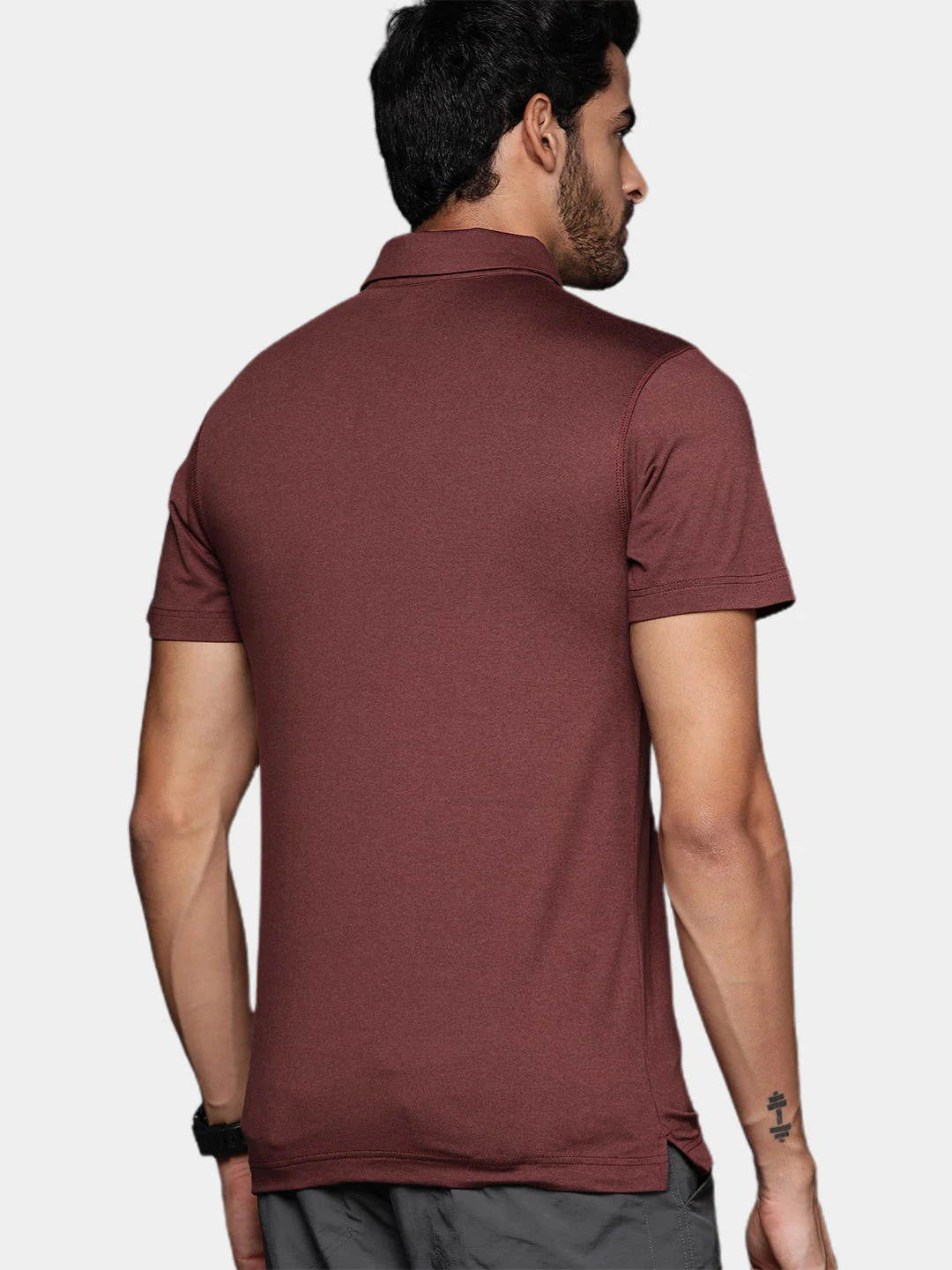 Columbia Men Maroon Tech Trail Polo (Sun Protection) - Image 9