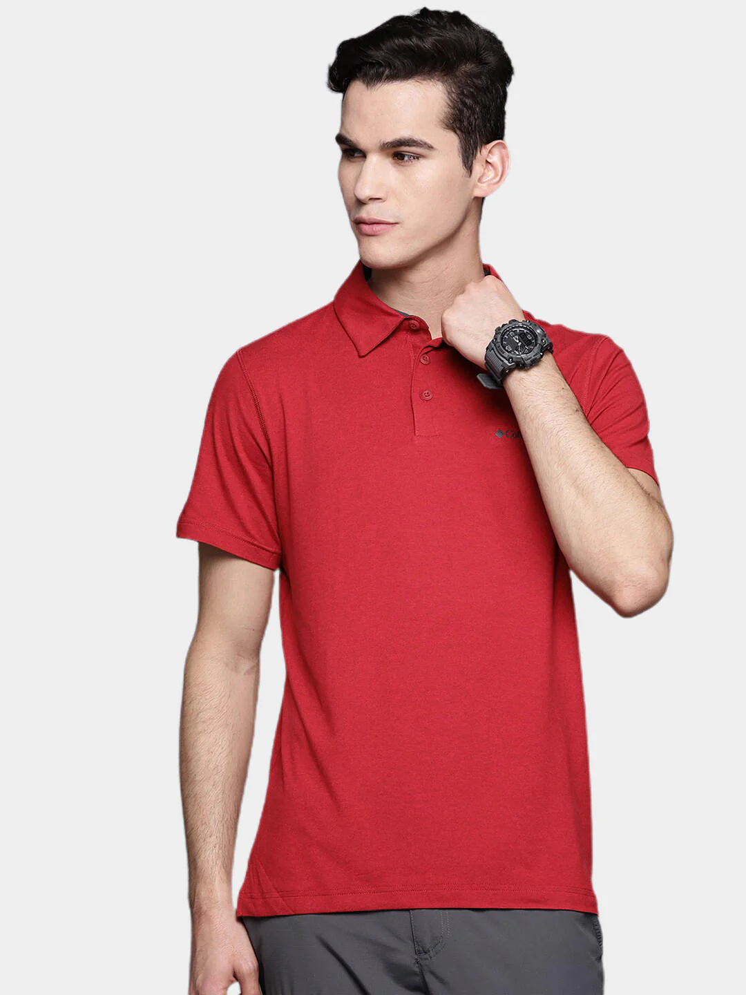 Columbia Men Red Tech Trail Polo (Sun Protection) - Image 6