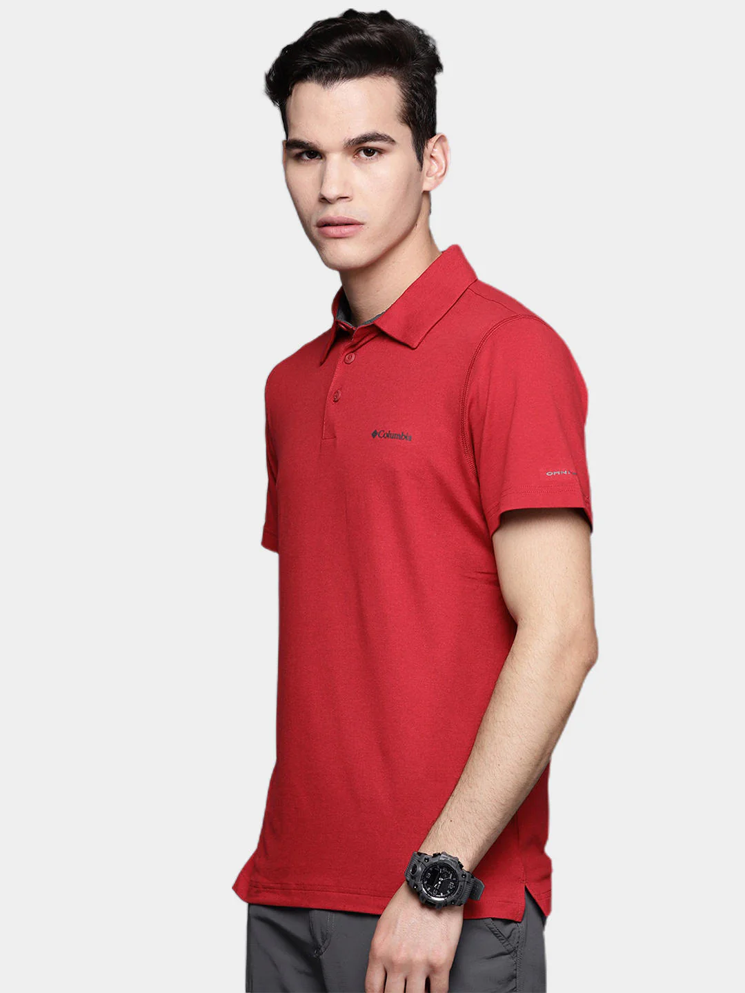 Columbia Men Red Tech Trail Polo (Sun Protection) - Image 7