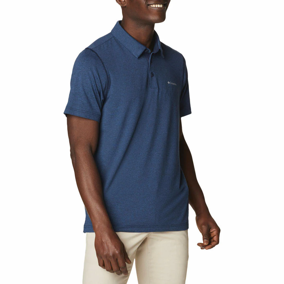 Columbia Men Blue Tech Trail Polo (Sun Protection) - Image 2