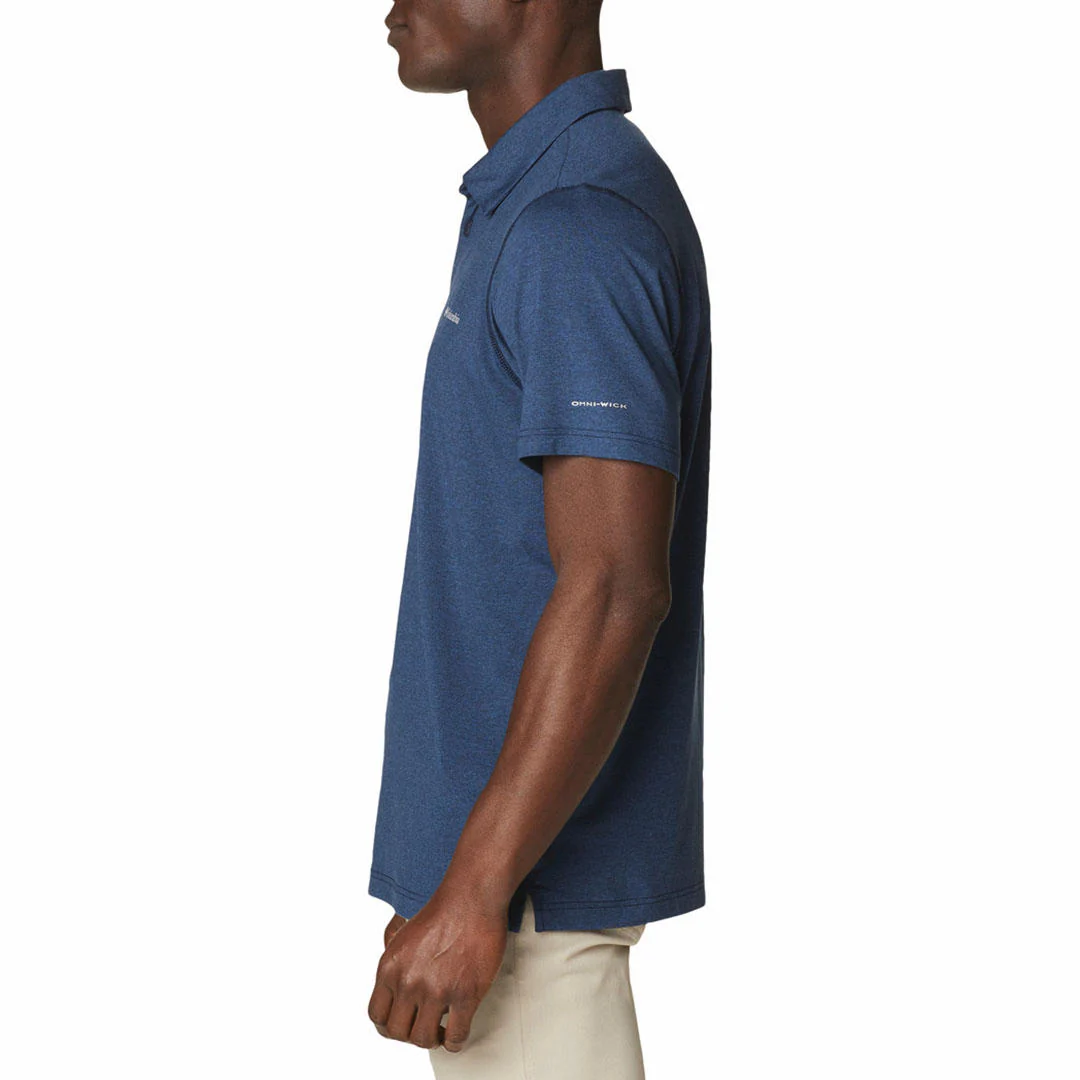 Columbia Men Blue Tech Trail Polo (Sun Protection) - Image 4