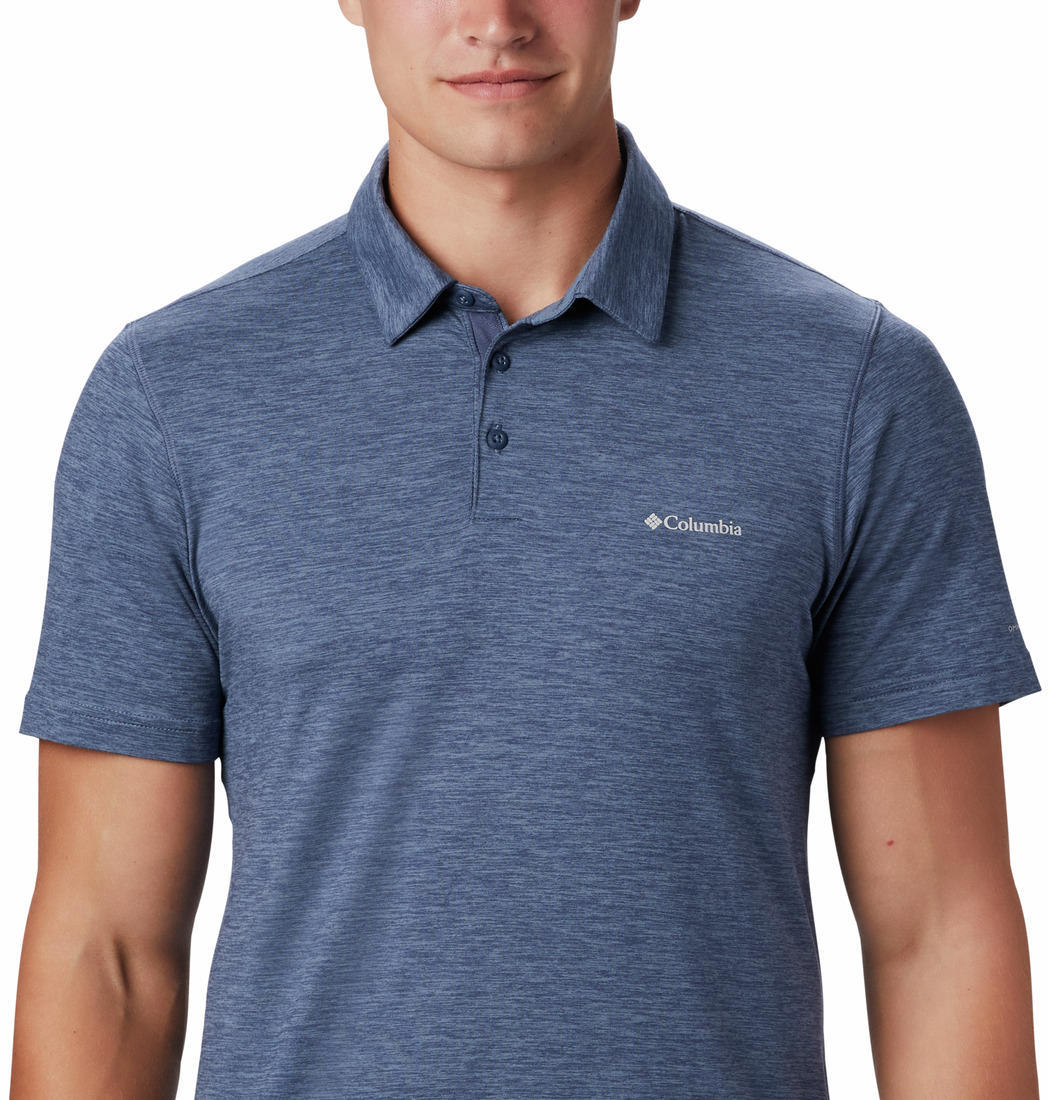 Columbia Men Blue Tech Trail Polo (Sun Protection) - Image 2