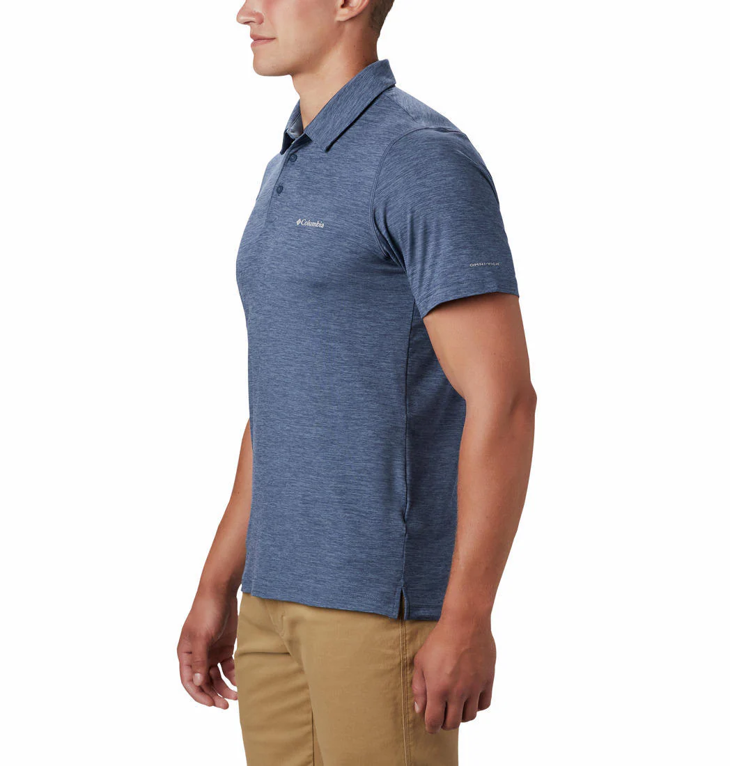 Columbia Men Blue Tech Trail Polo (Sun Protection) - Image 4