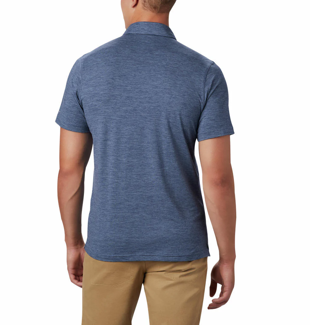 Columbia Men Blue Tech Trail Polo (Sun Protection) - Image 6