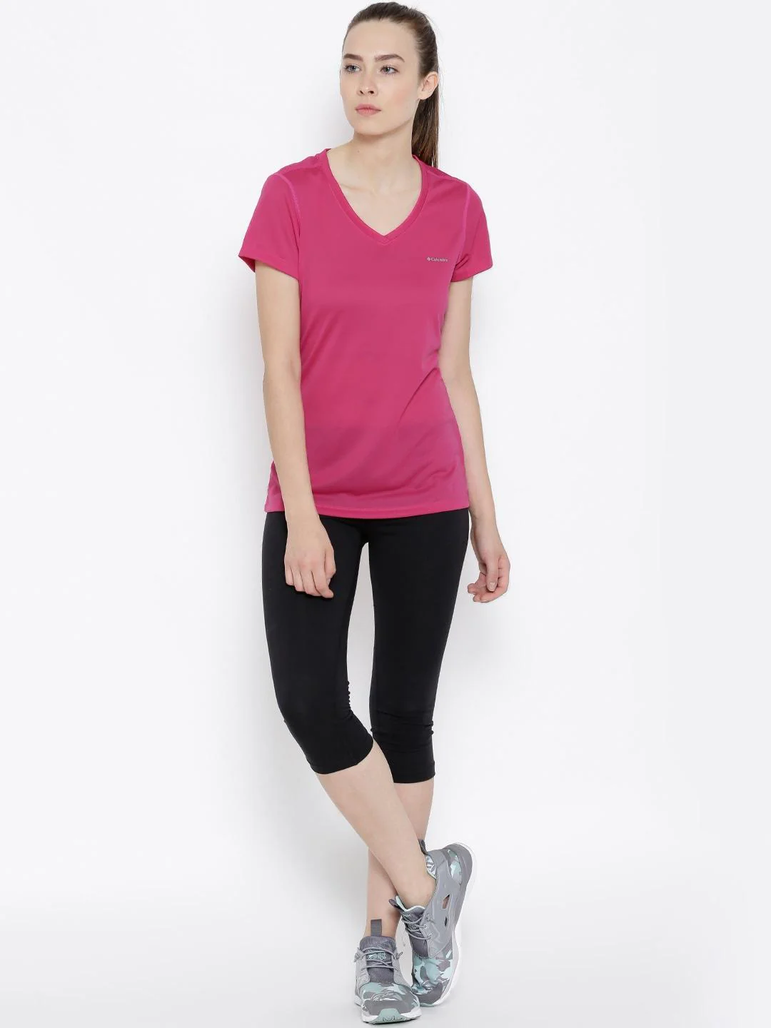 Columbia Women Red Tech TrekShort Sleeve Shirt - Image 5