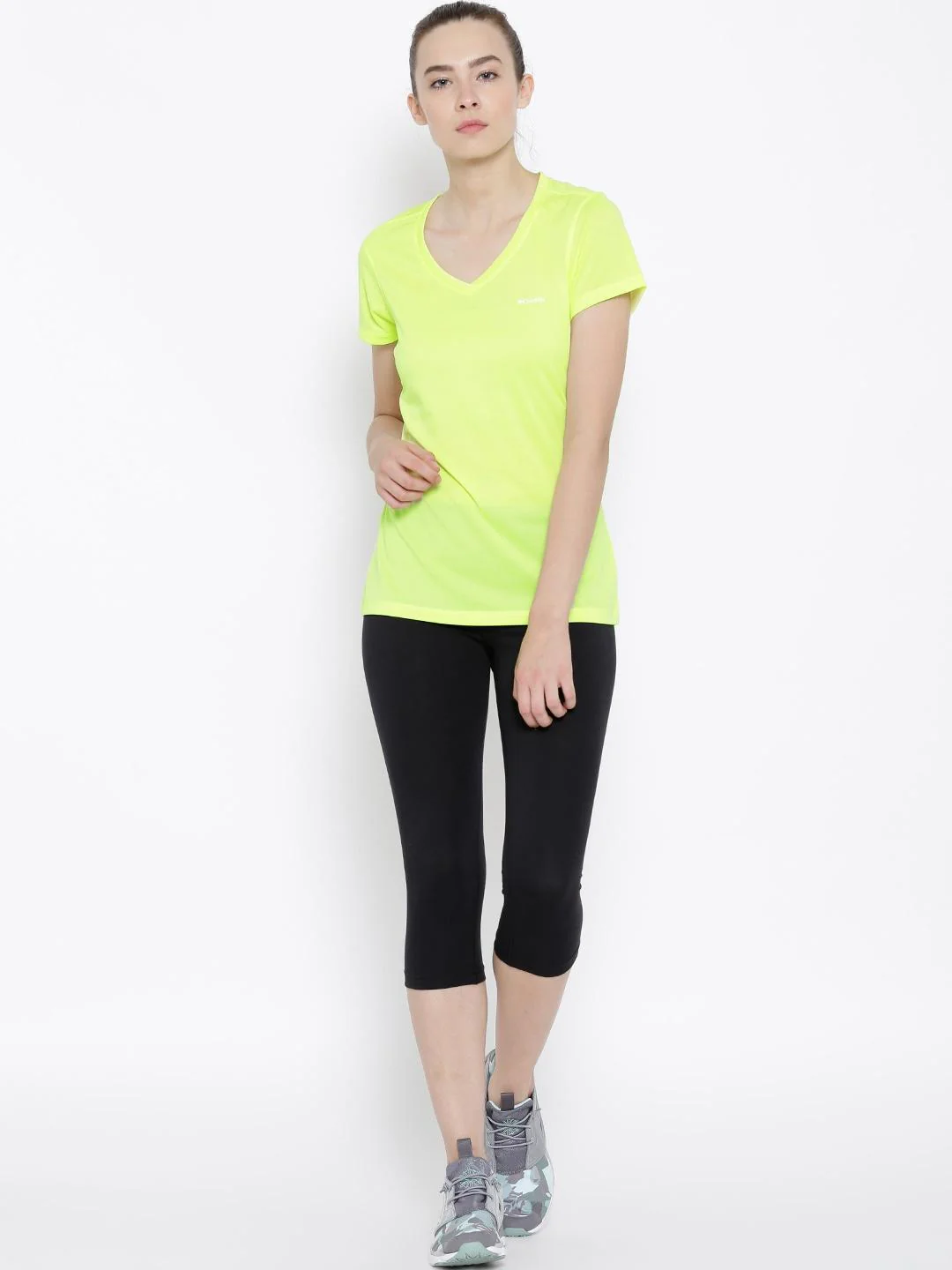 Columbia Women Yellow Tech TrekShort Sleeve Shirt - Image 5