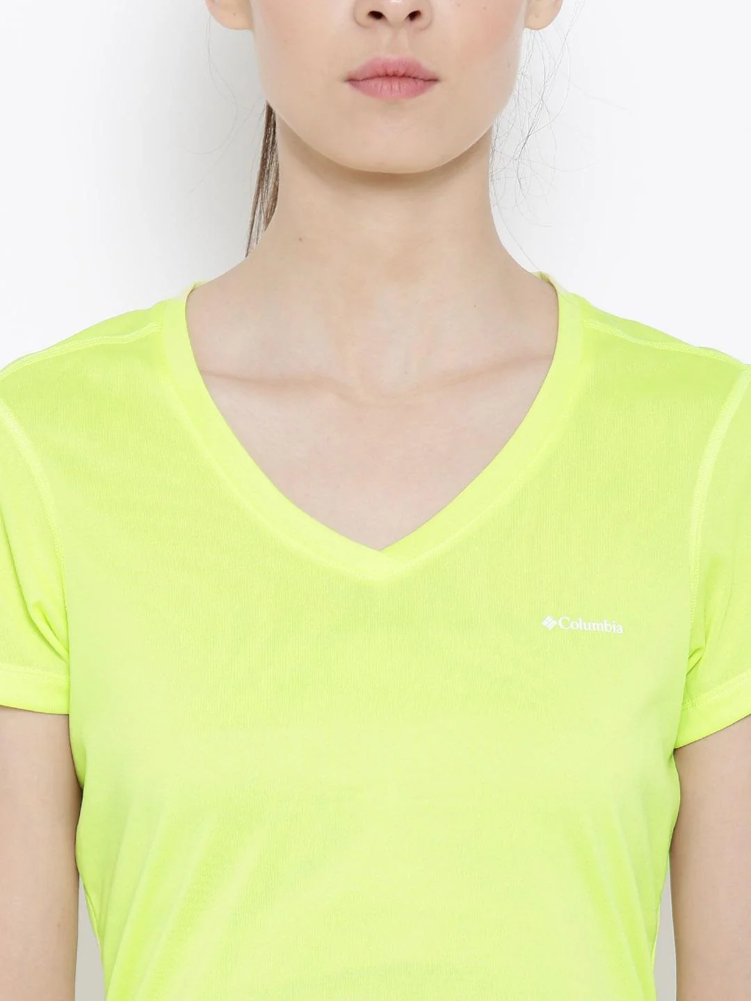 Columbia Women Yellow Tech TrekShort Sleeve Shirt - Image 6