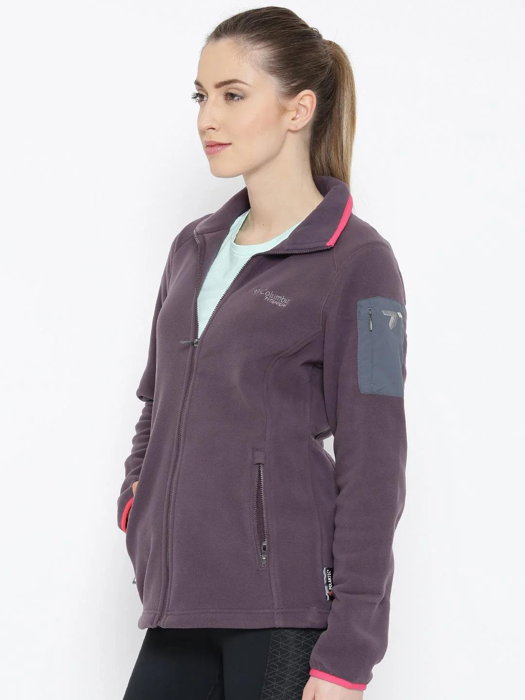 Columbia Women Blue Titan Pass 2.0 Fleece Jacket - Image 2