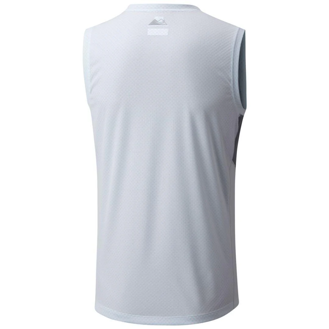 Columbia Men White Titan Ultra Sleeveless Shirt - Image 2