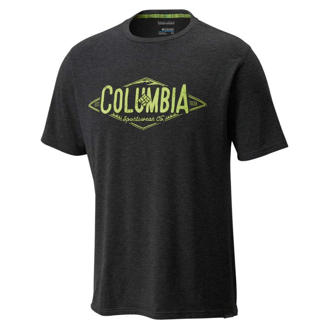 Columbia Men Black Trail Shaker II Short Sleeve Shirt (Sun Protection)