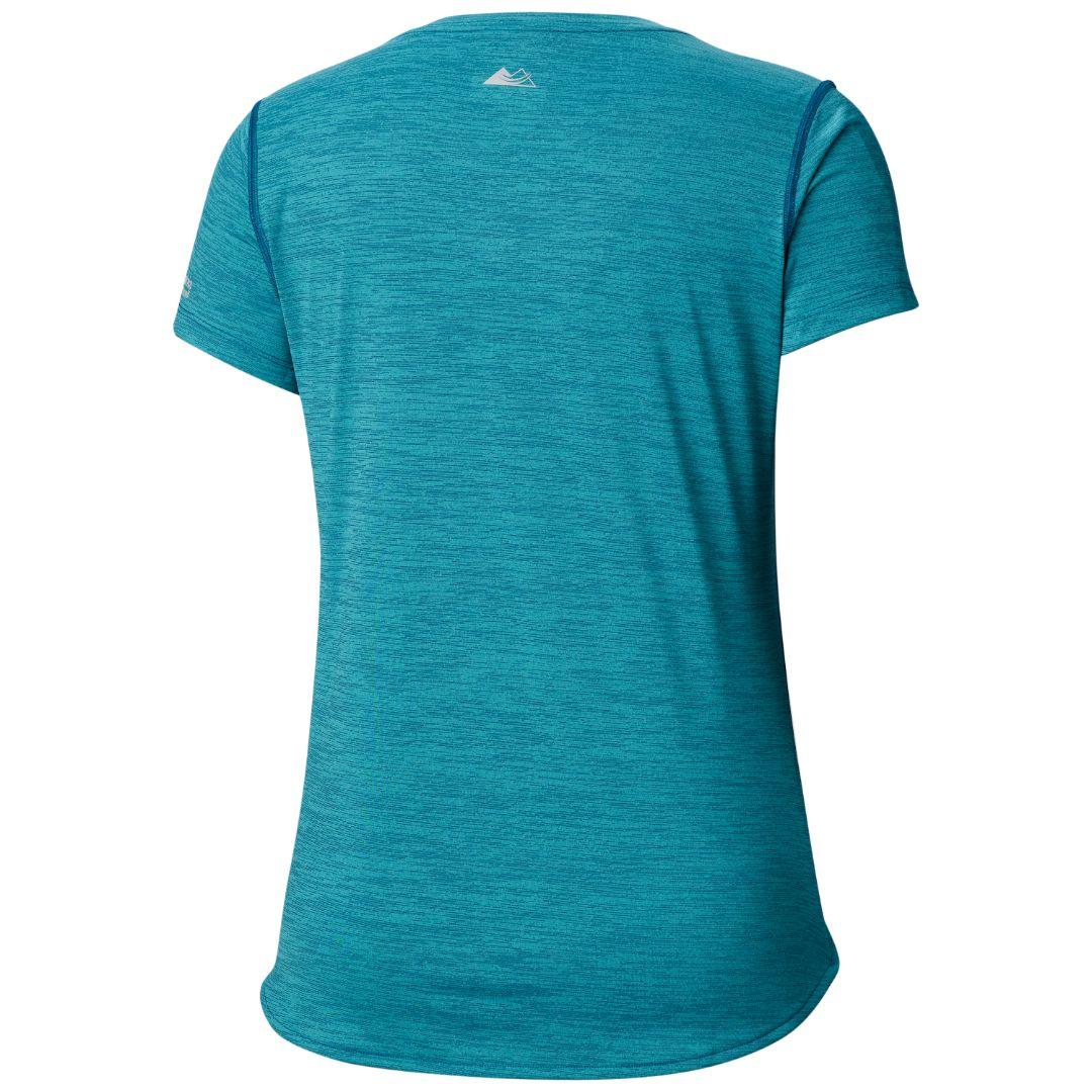 Columbia Women Blue Trinity Trail 2.0 Graphic Short Sleeve (Sun Protection) - Image 2