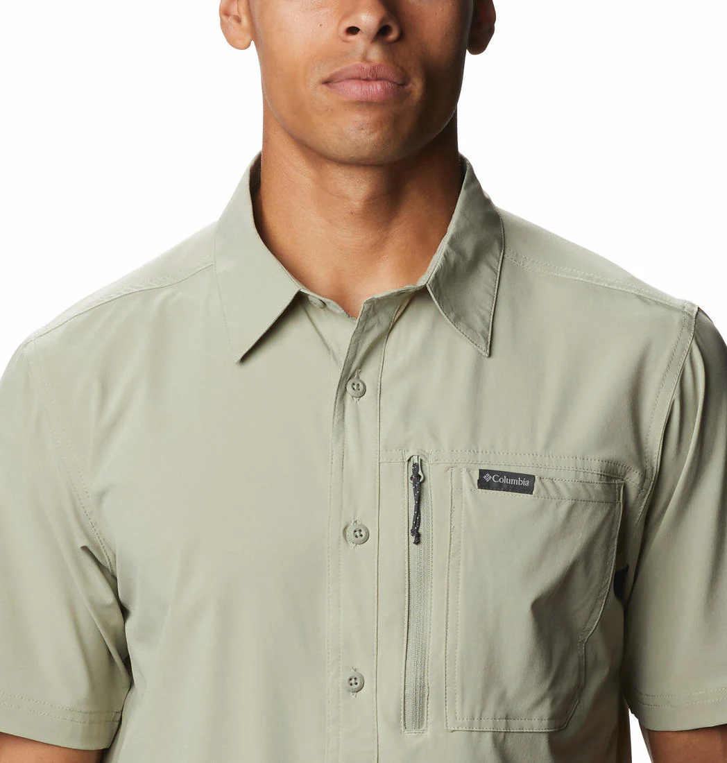 Columbia Men Green Triple Canyon Solid Short Sleeve II (Sun Protection) - Image 4