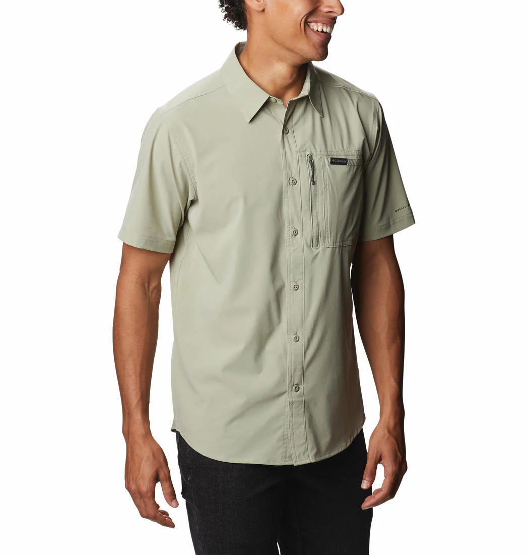Columbia Men Green Triple Canyon Solid Short Sleeve II (Sun Protection) - Image 5