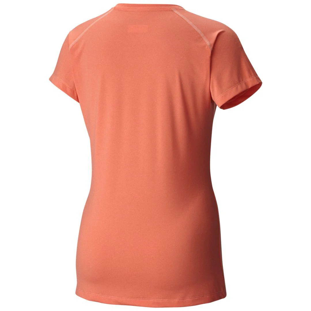 Columbia Women Peach Tuk Mountain Womens Short Sleeve Shirt (Sun Protection) - Image 2