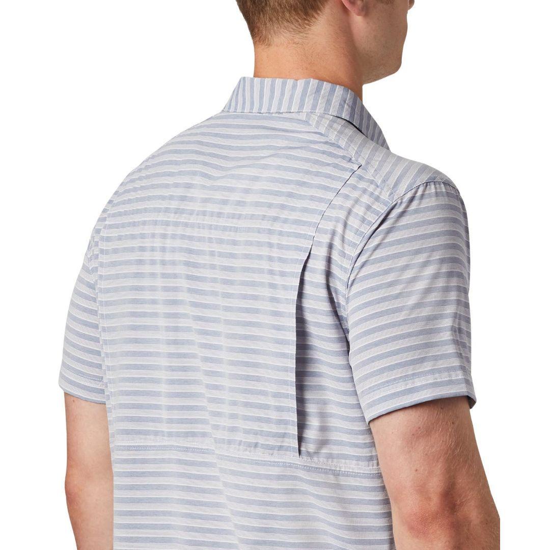 Columbia Men Blue Twisted Creek II Short Sleeve Shirt (Sun Protection) - Image 4