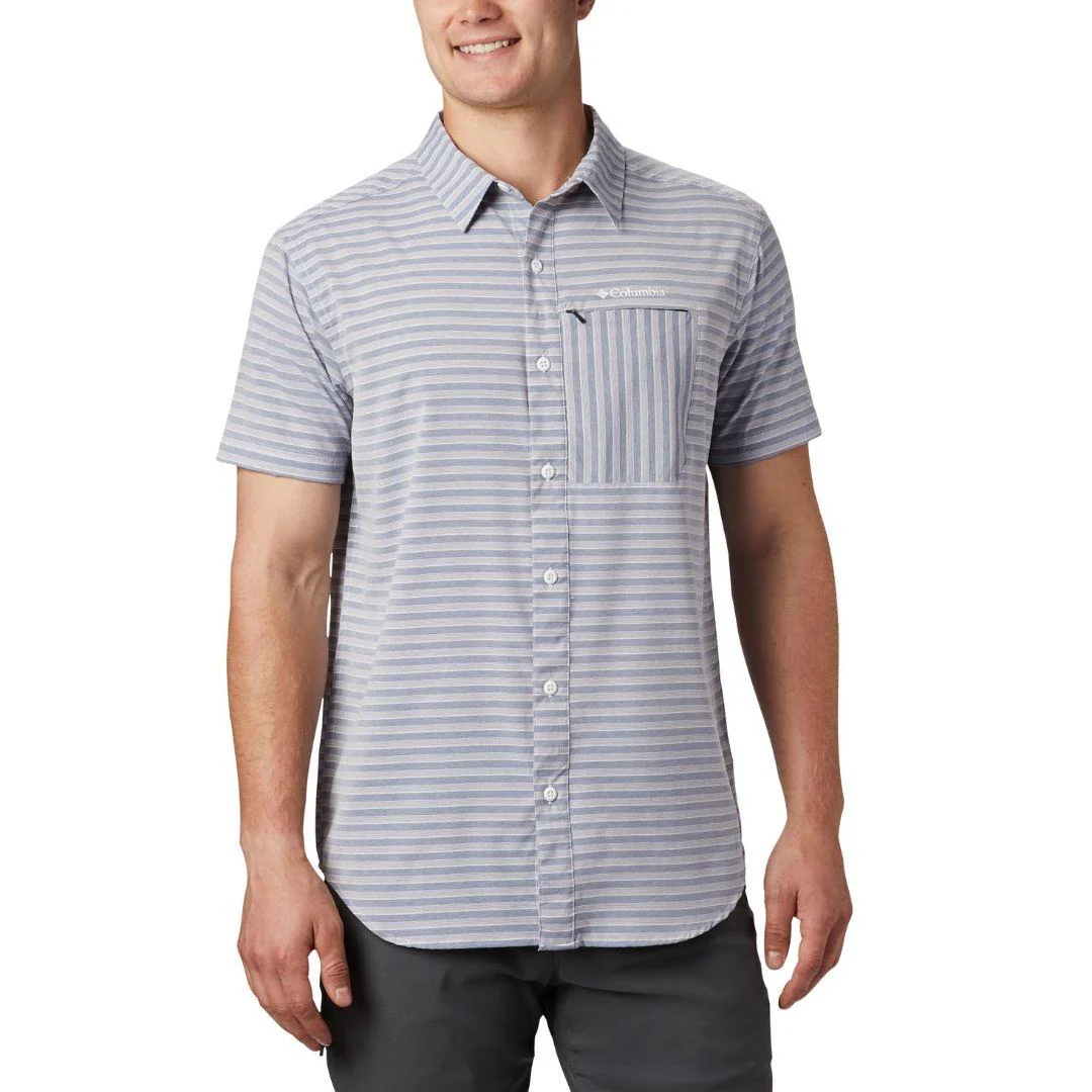 Columbia Men Blue Twisted Creek II Short Sleeve Shirt (Sun Protection) - Image 5