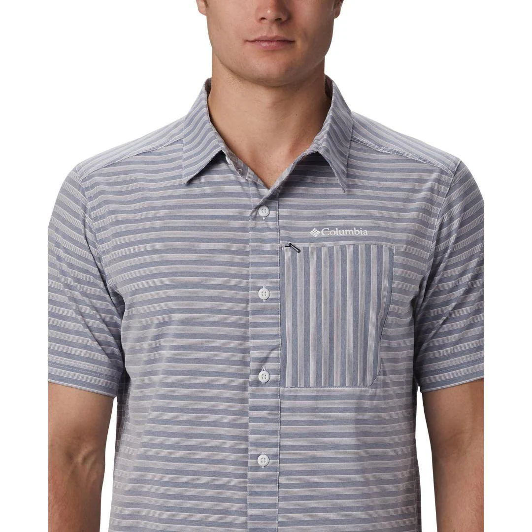 Columbia Men Blue Twisted Creek II Short Sleeve Shirt (Sun Protection) - Image 6