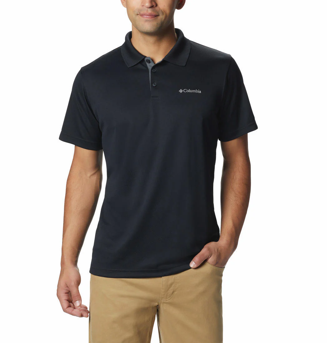 Columbia Men Black Utilizer Polo (Sun Protection)